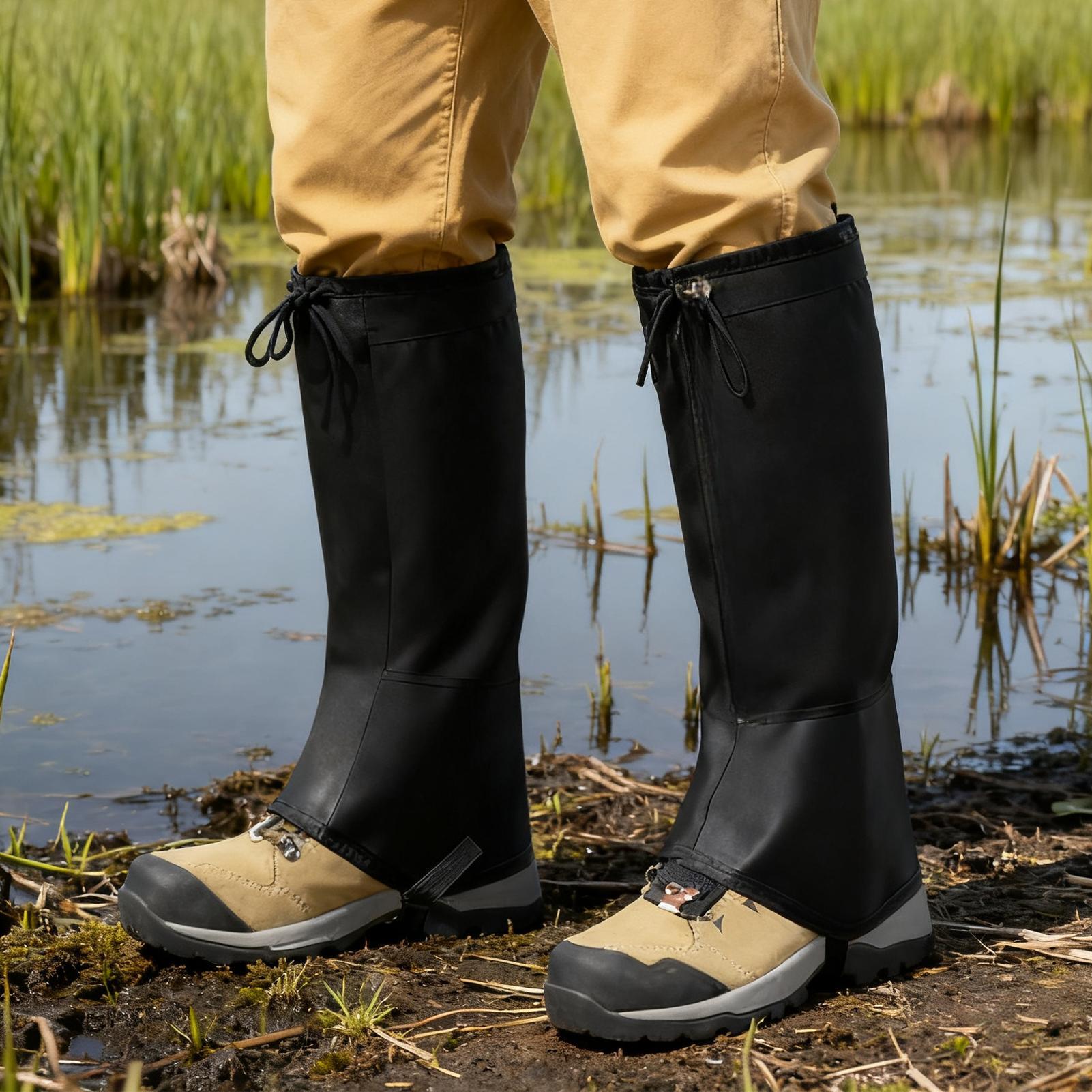 Running Gear For Rain - new Hiking Waterproof Leg Gaiters Adjustable