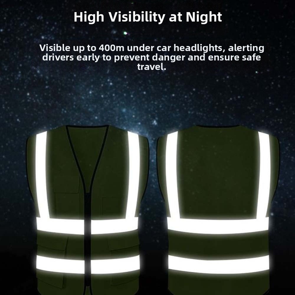 High And Running Gear - High Visibility Reflective Vest Warning One