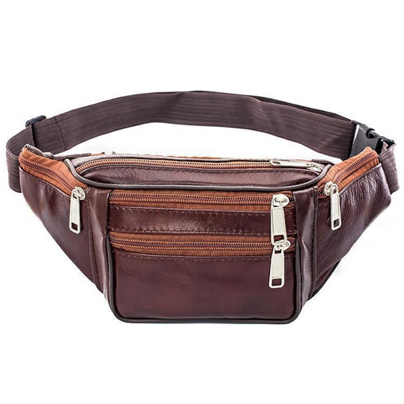Running Gear Holder - Leather Men Waist Chest Bag Thin