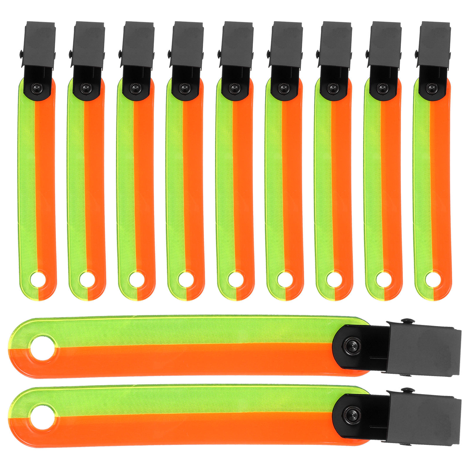 12Pcs Reflective Clip Fluoresc - High And Running Gear recension och pris