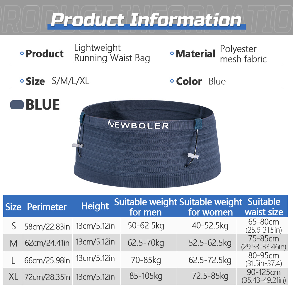 NEWBOLER Elastic Sports Waist  - Running Gear Holder recension och pris