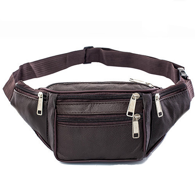 Leather Men Waist Chest Bag Th - Running Gear Holder recension och pris
