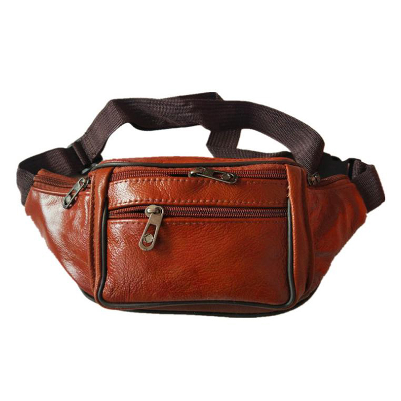 Leather Men Waist Chest Bag Th - Running Gear Holder recension och pris